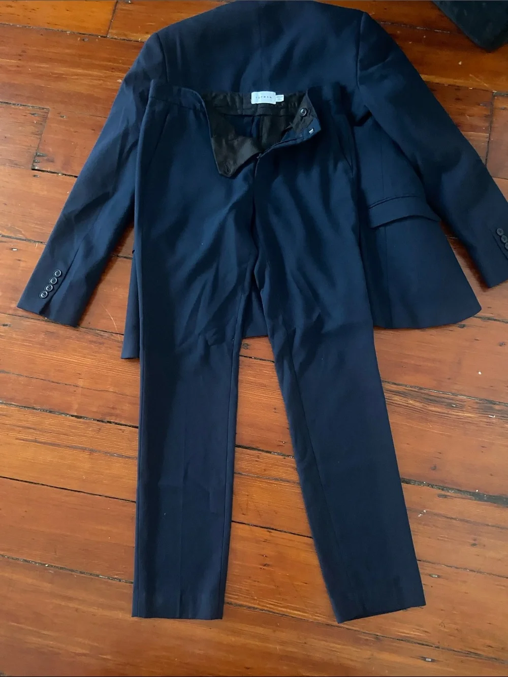 Topman Men's Navy Blue Skinny Suit Blazer 36R and Skinny Trousers 30Wx32L